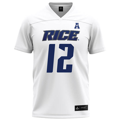 Rice - NCAA Football : Jamir Benjamin - White Football Jersey-0