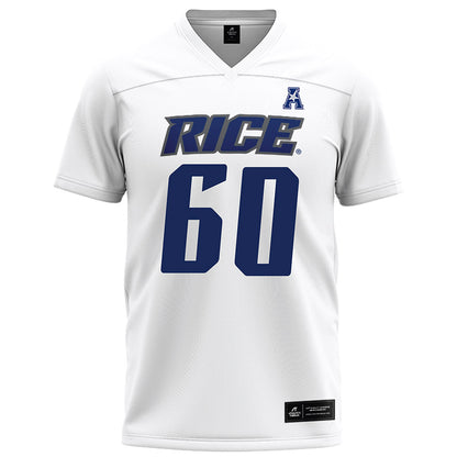 Rice - NCAA Football : Leo Bluhm - White Football Jersey-0