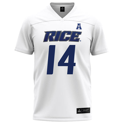Rice - NCAA Football : Beau Barton - White Football Jersey-0