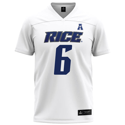 Rice - NCAA Football : Ben Grice - White Football Jersey-0