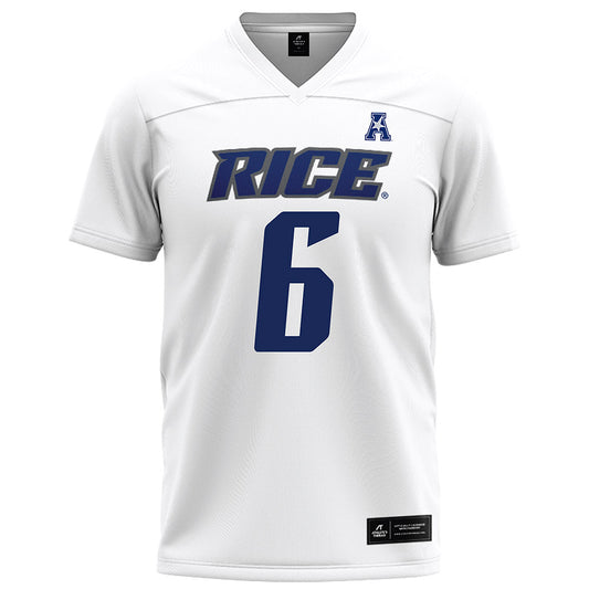 Rice - NCAA Football : Ben Grice - White Football Jersey-0
