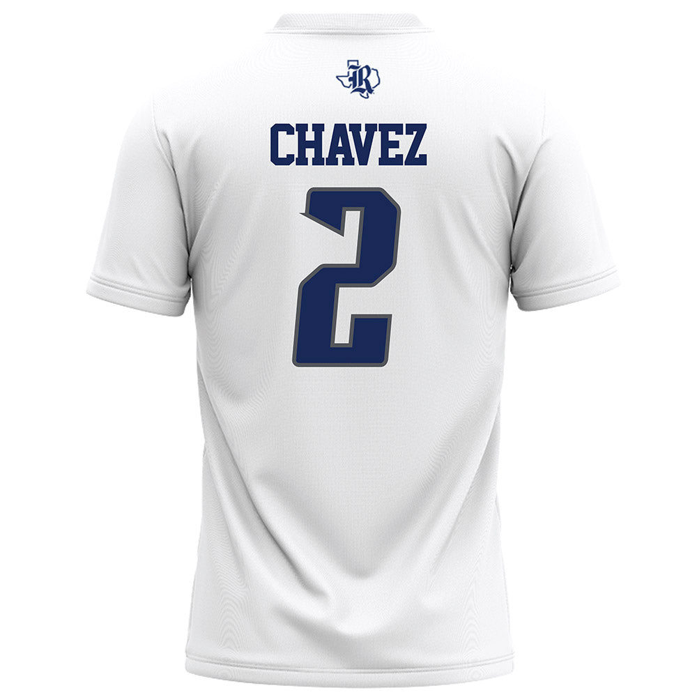 Rice - NCAA Football : Jo Chavez - White Football Jersey-1