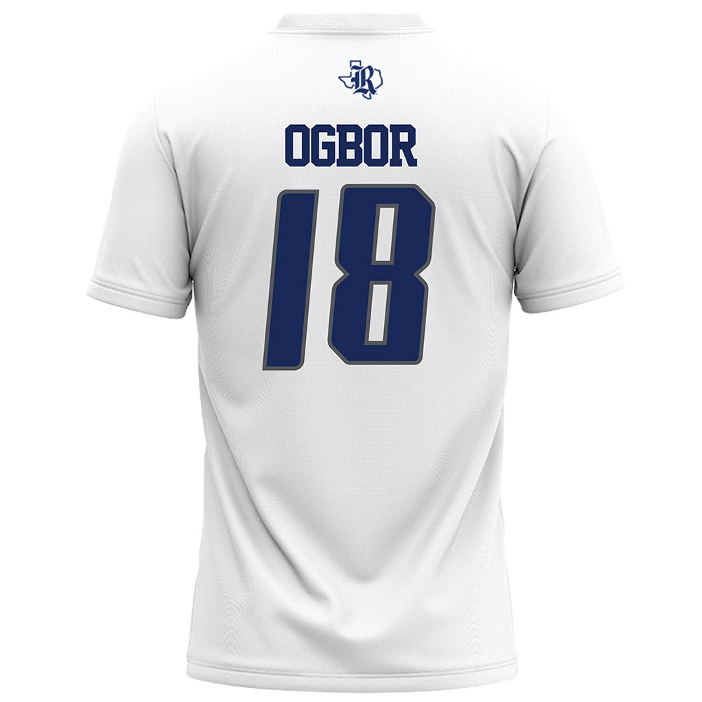 Rice - NCAA Football : Ahran Ogbor - White Football Jersey-1