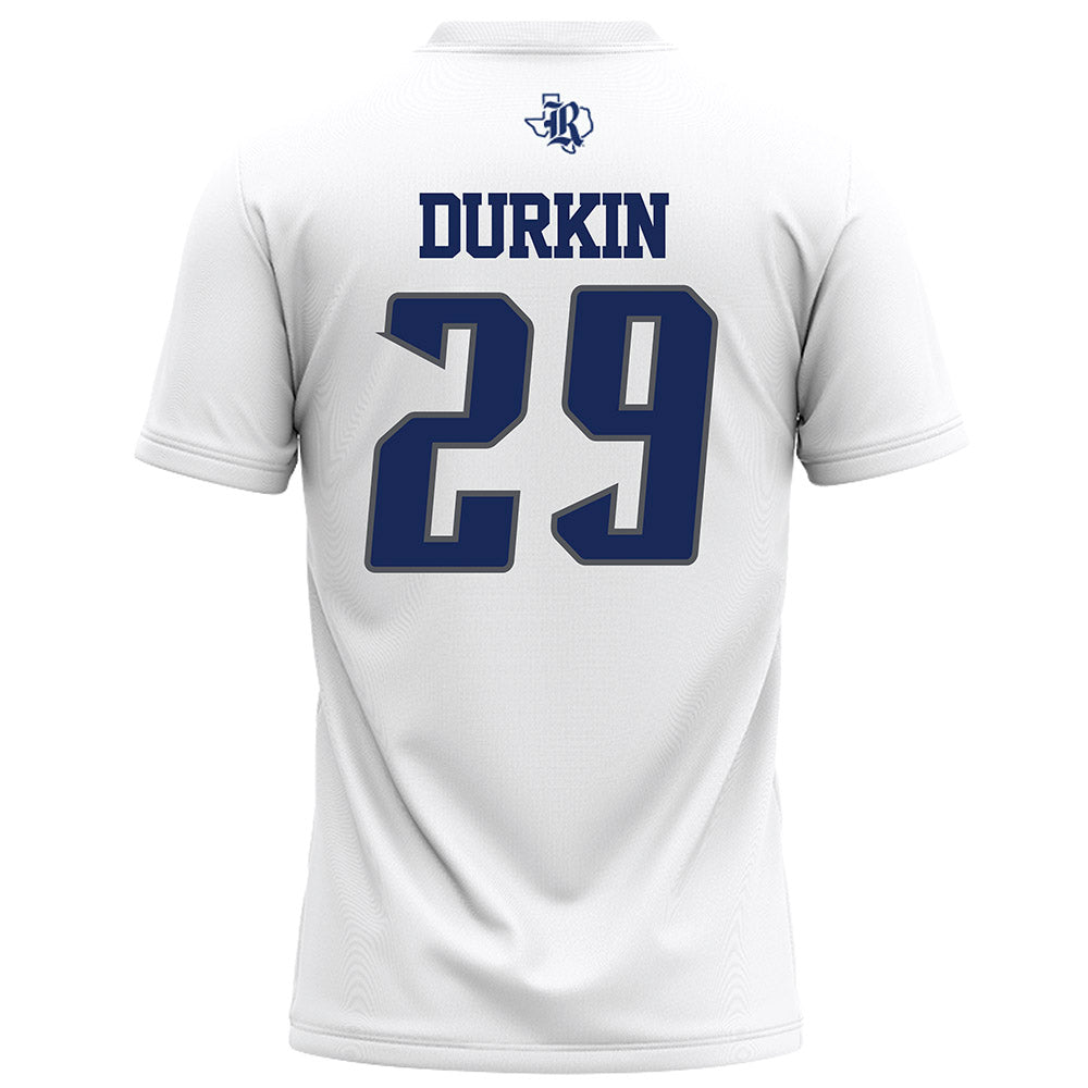 Rice - NCAA Football : Charlie Durkin - White Football Jersey-1
