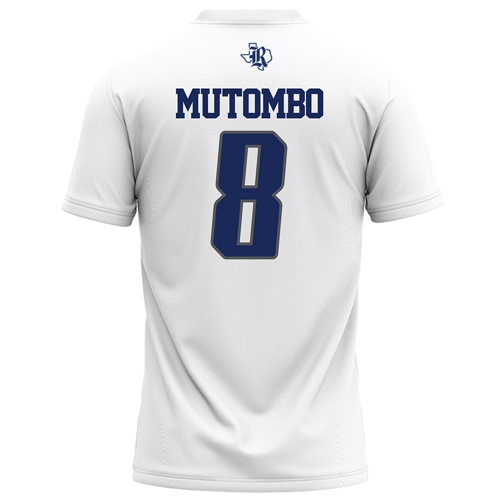 Rice - NCAA Football : Joseph Mutombo - White Football Jersey-1