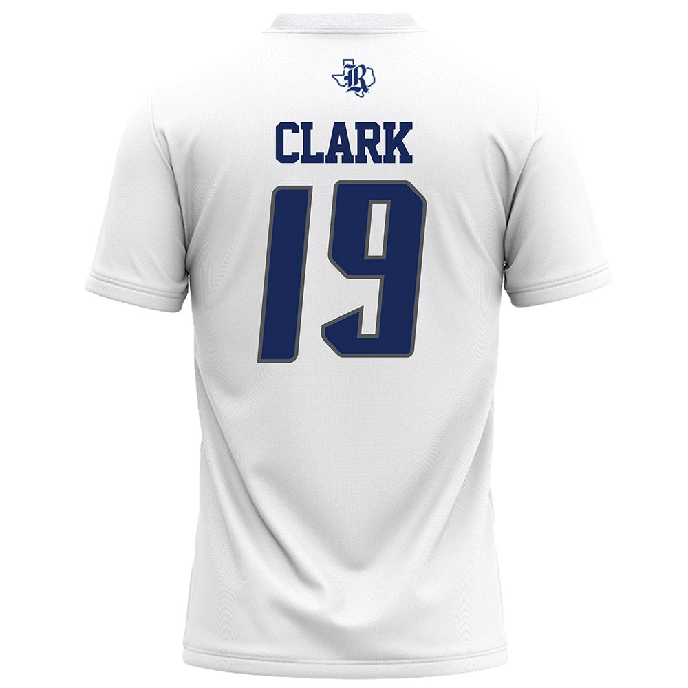 Rice - NCAA Football : Jordan Clark - White Football Jersey-1