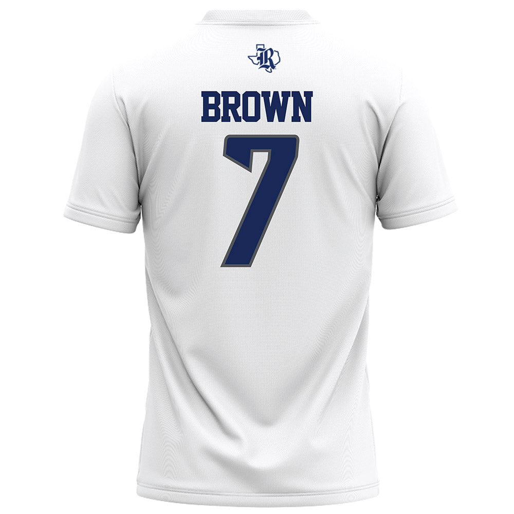 Rice - NCAA Football : Angelo "AJ" Brown - White Football Jersey-1