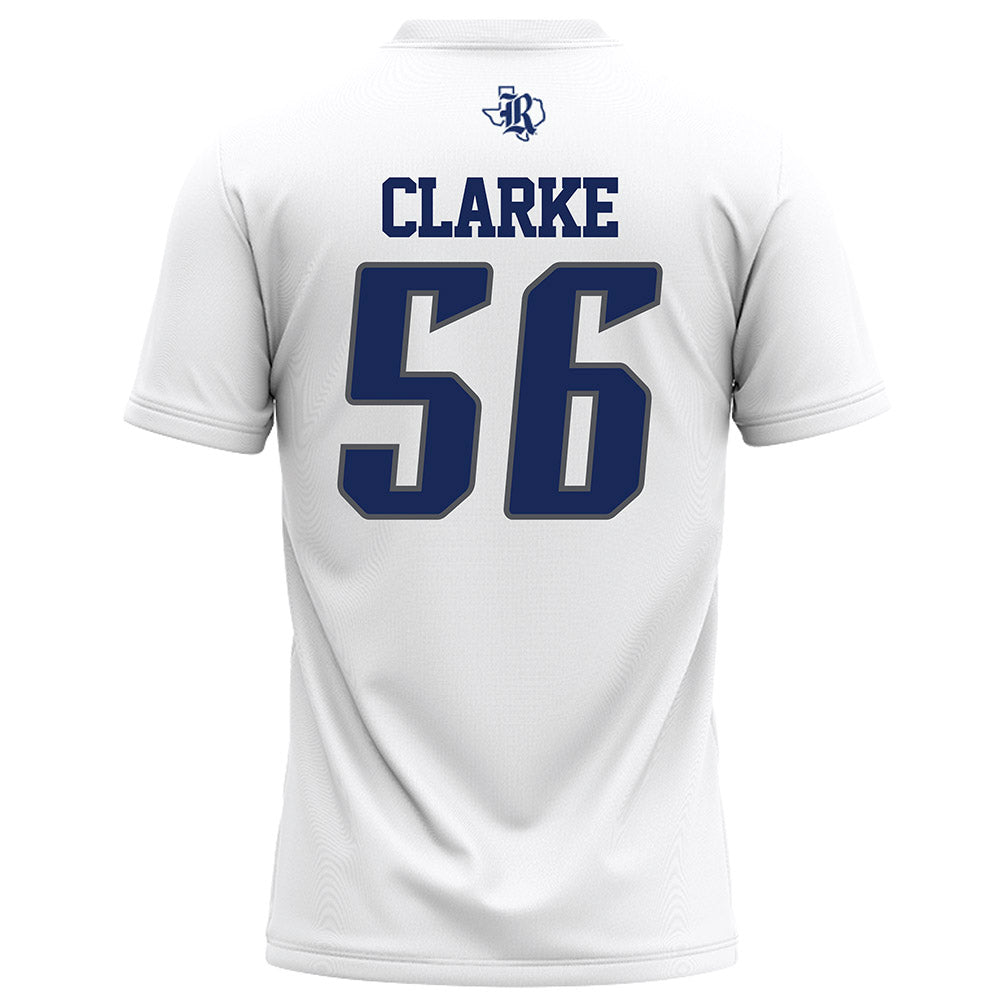 Rice - NCAA Football : Seth Clarke - White Football Jersey-1
