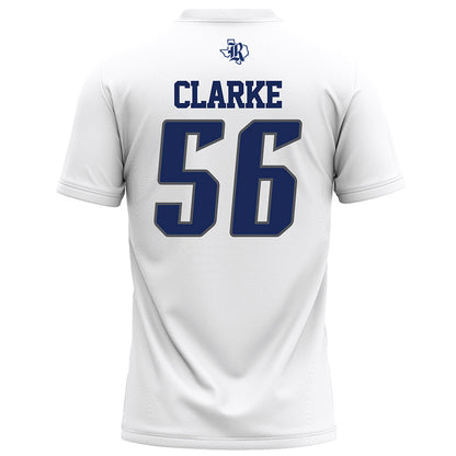 Rice - NCAA Football : Seth Clarke - White Football Jersey-1