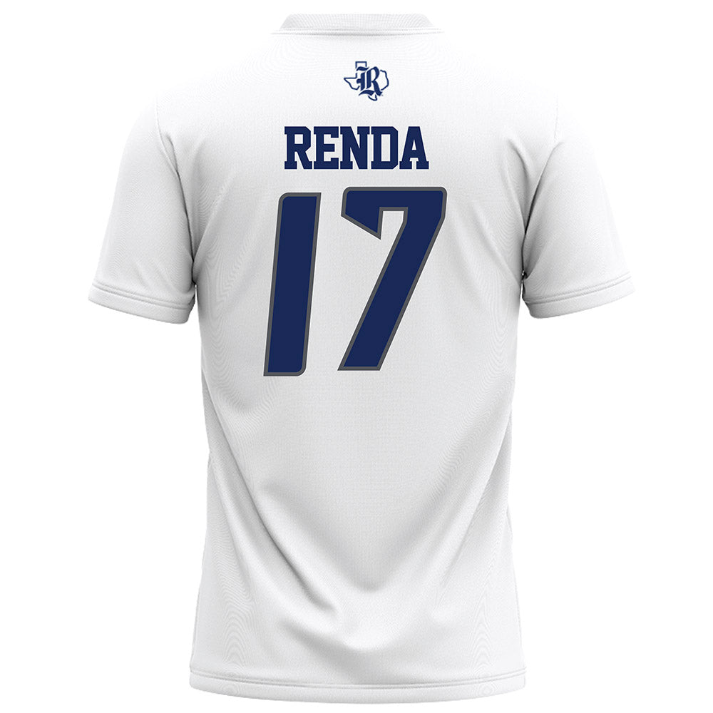 Rice - NCAA Football : Jake Renda - White Football Jersey-1