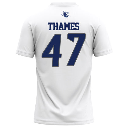 Rice - NCAA Football : Ty Thames - White Football Jersey-1