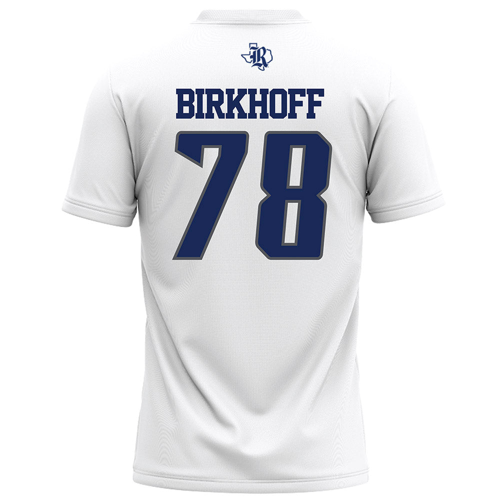 Rice - NCAA Football : Erben Birkhoff - White Football Jersey-1