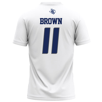 Rice - NCAA Football : Jacurri Brown - White Football Jersey-1