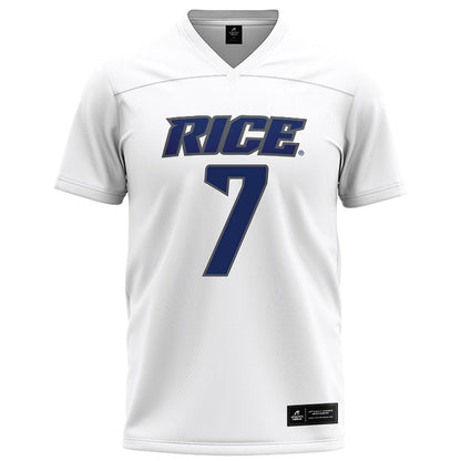 Rice - NCAA Football : Angelo "AJ" Brown - White Football Jersey-0