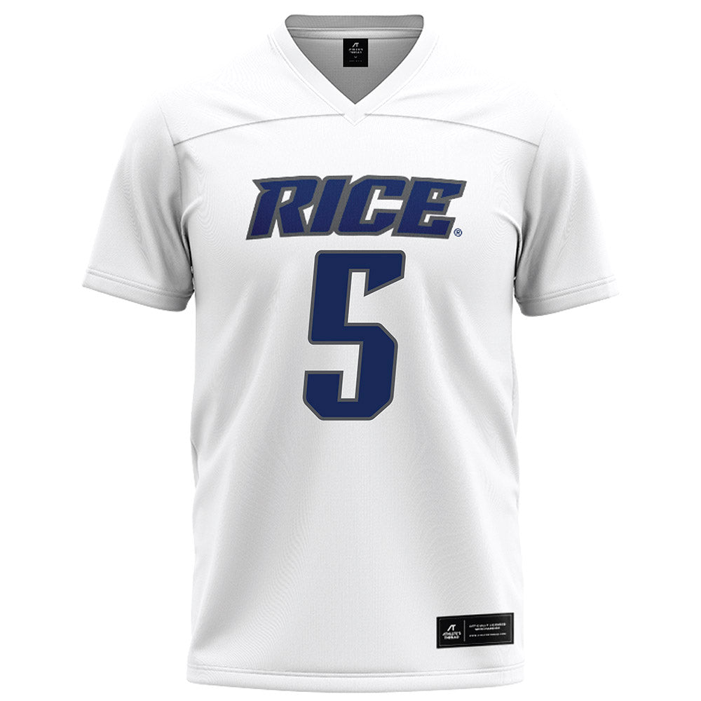 Rice - NCAA Football : Davis Lane - White Football Jersey-0