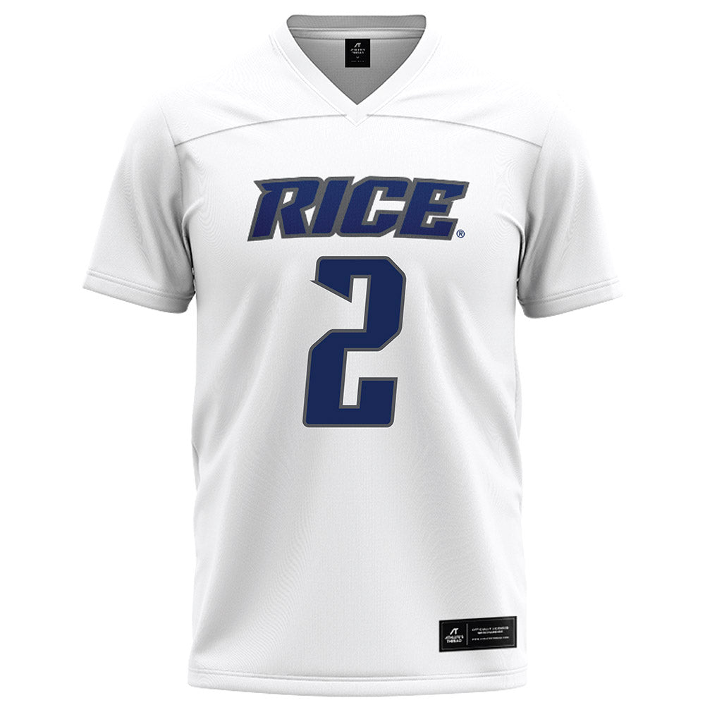 Rice - NCAA Football : Jo Chavez - White Football Jersey-0