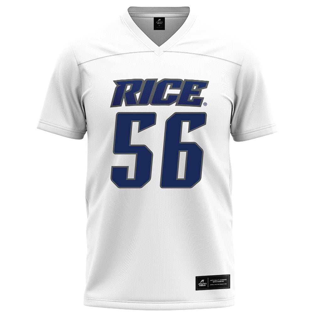 Rice - NCAA Football : Seth Clarke - White Football Jersey-0