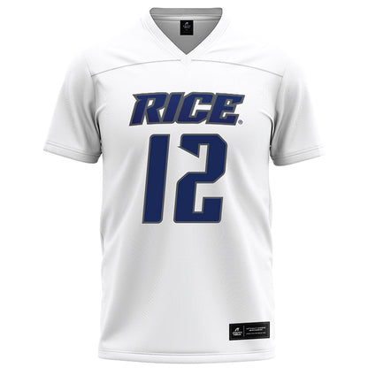 Rice - NCAA Football : Jamir Benjamin - White Football Jersey-0