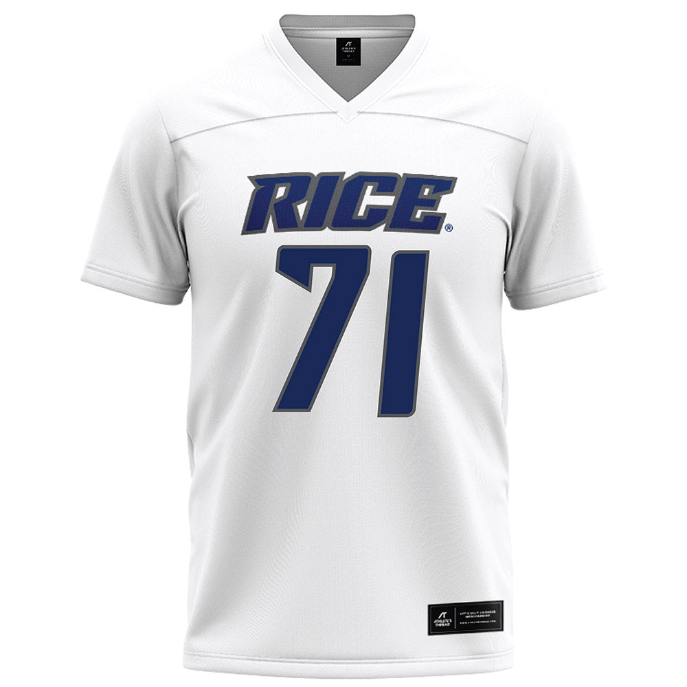 Rice - NCAA Football : Cole Principe - White Football Jersey-0