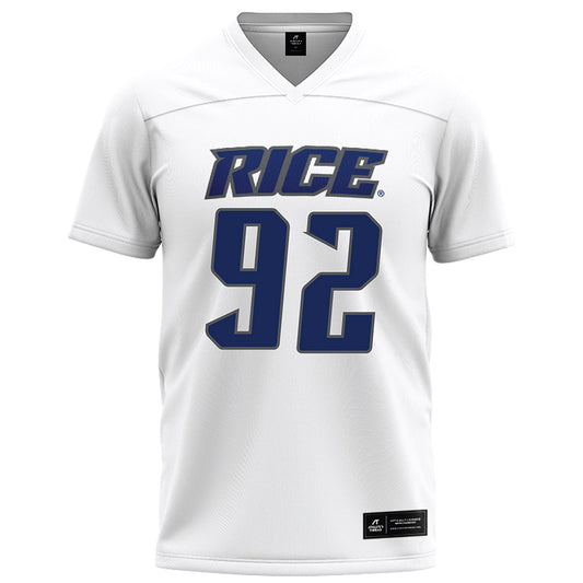 Rice - NCAA Football : Luca Akirtava - White Football Jersey-0