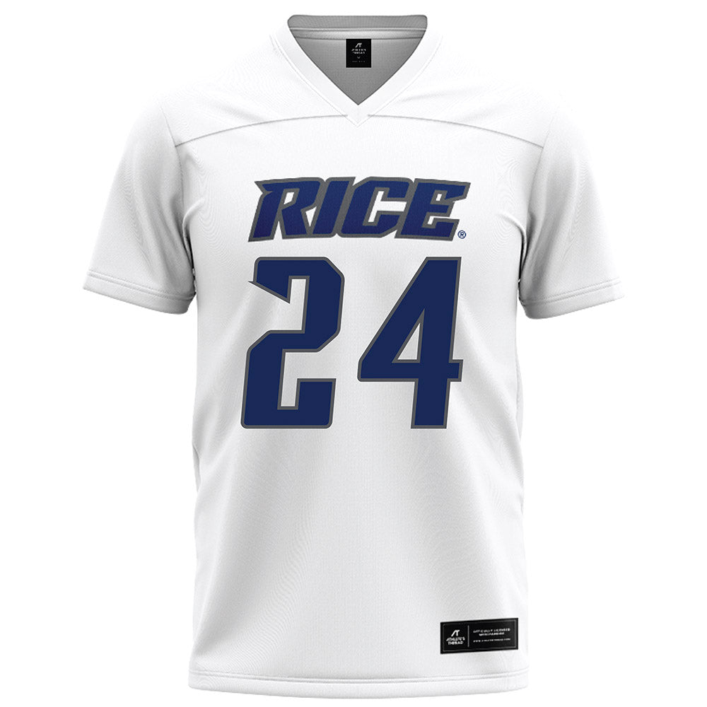 Rice - NCAA Football : Larry DeBose IV - White Football Jersey-0