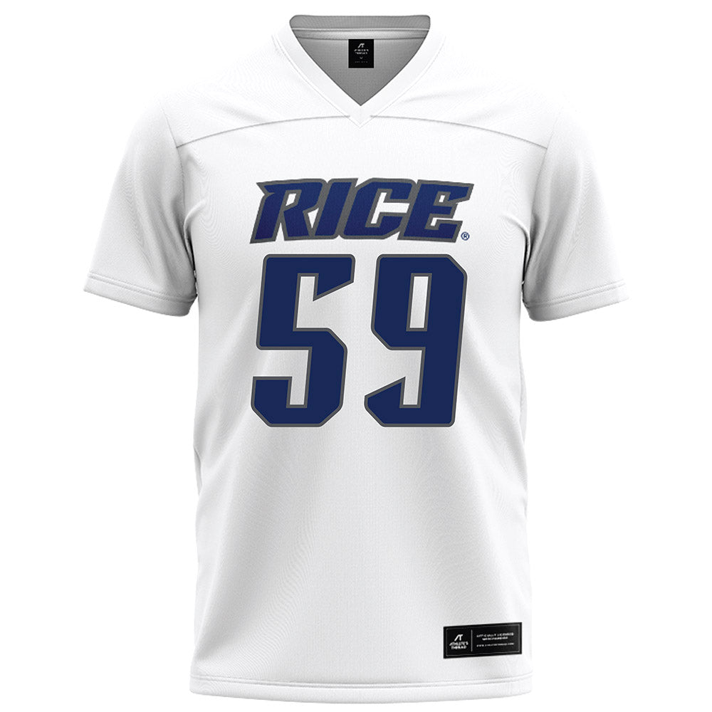 Rice - NCAA Football : Colter Alberding - White Football Jersey-0