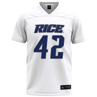 Rice - NCAA Football : DeReyon Jenkins - White Football Jersey-0