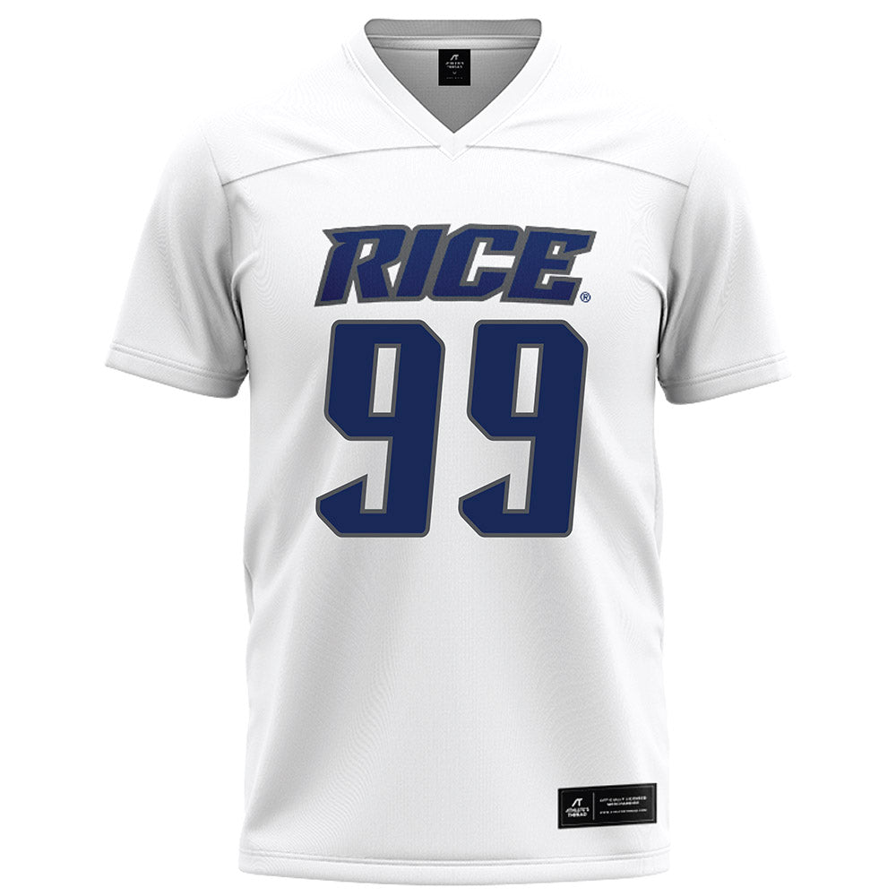 Rice - NCAA Football : Christopher Clark-Jolivet - White Football Jersey-0