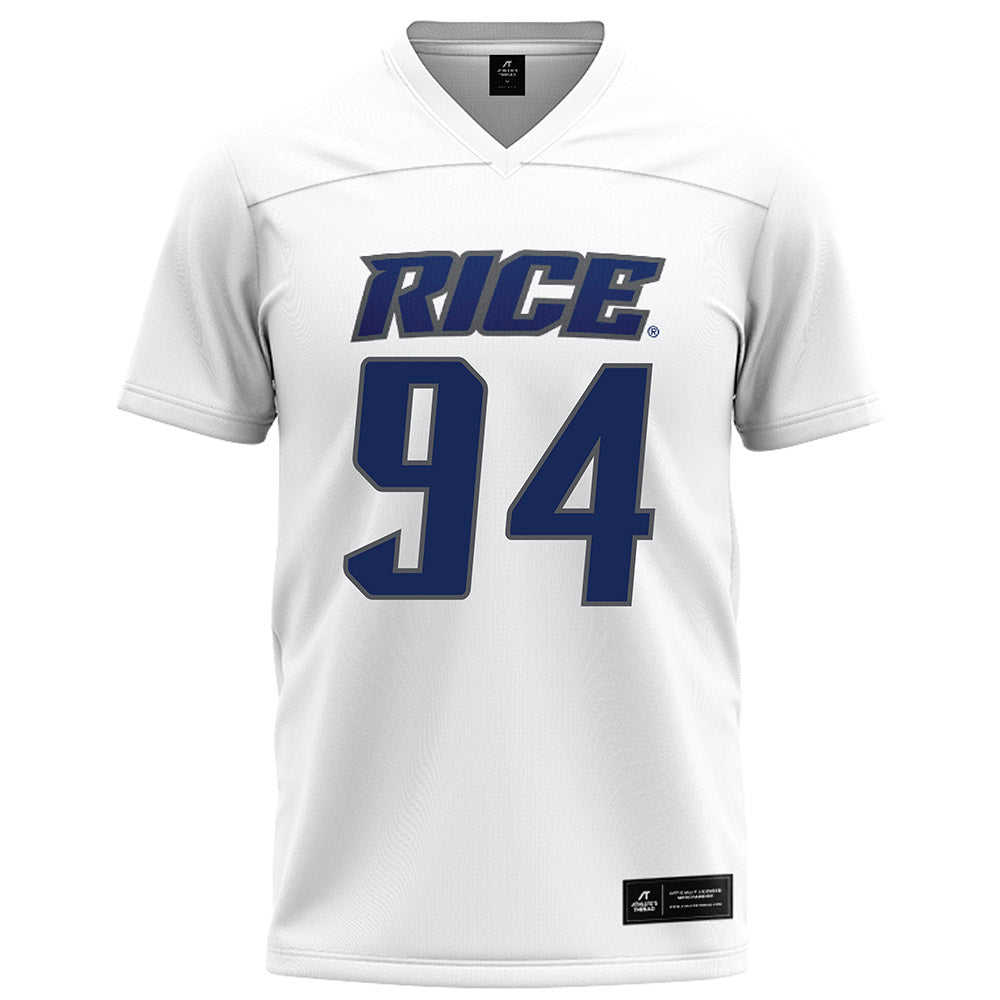 Rice - NCAA Football : Braden Bays - White Football Jersey-0