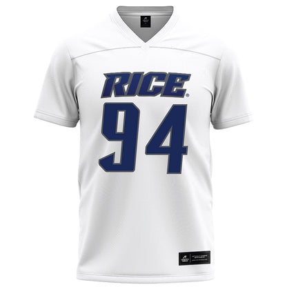 Rice - NCAA Football : Braden Bays - White Football Jersey-0