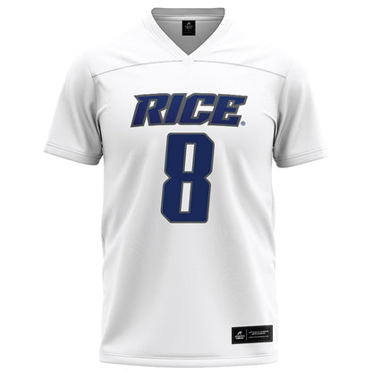 Rice - NCAA Football : Colin Leahey - White Football Jersey-0