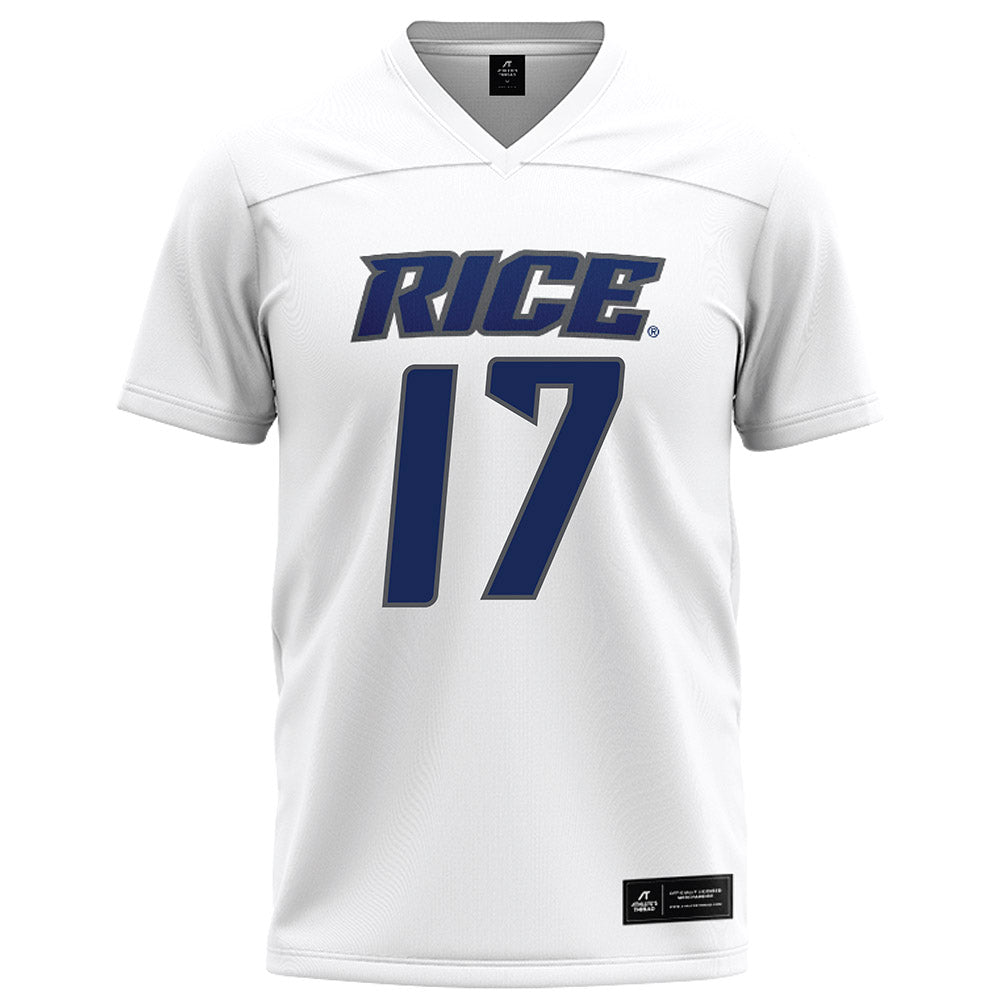 Rice - NCAA Football : Jake Renda - White Football Jersey-0