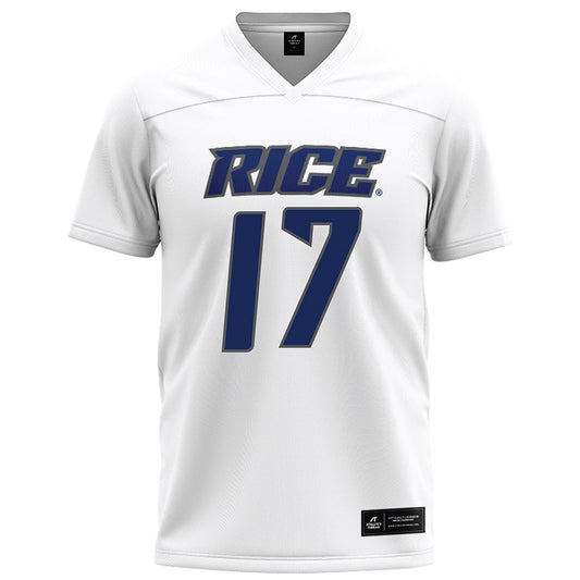 Rice - NCAA Football : Jake Renda - White Football Jersey-0