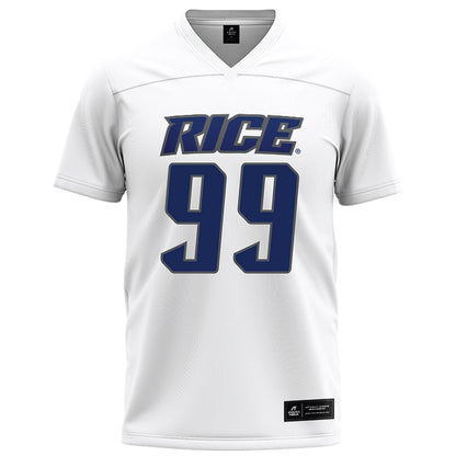 Rice - NCAA Football : Jesus Machado Jr. - White Football Jersey-0