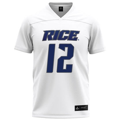 Rice - NCAA Football : Jamir Benjamin - White Football Jersey-0