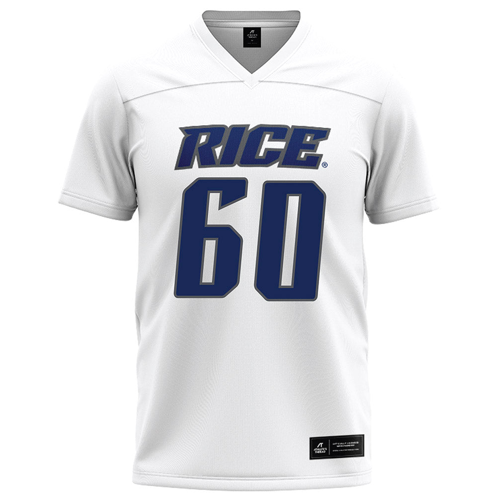 Rice - NCAA Football : Leo Bluhm - White Football Jersey-0