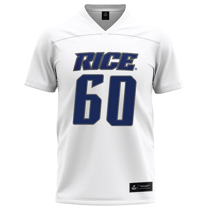 Rice - NCAA Football : Leo Bluhm - White Football Jersey-0