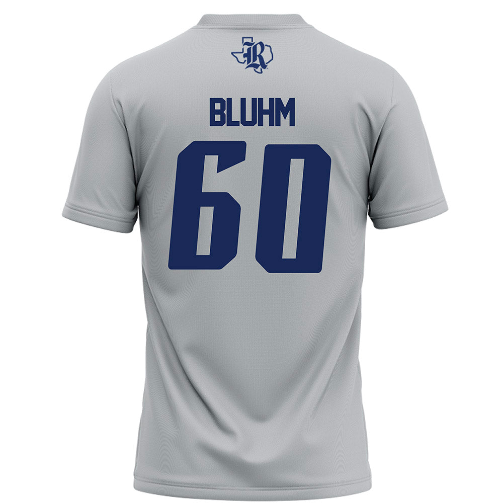 Rice - NCAA Football : Leo Bluhm - Grey Football Jersey-1