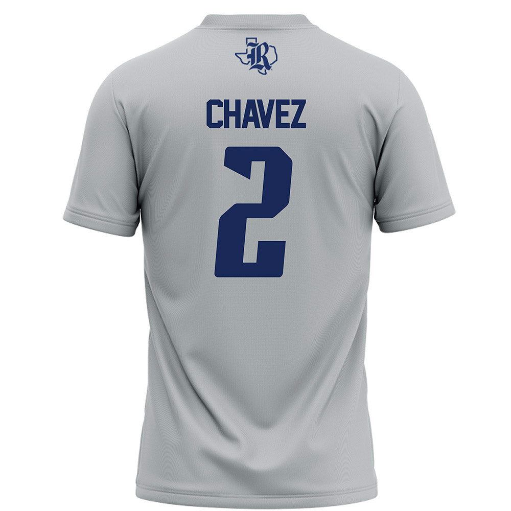 Rice - NCAA Football : Jo Chavez - Grey Football Jersey-1