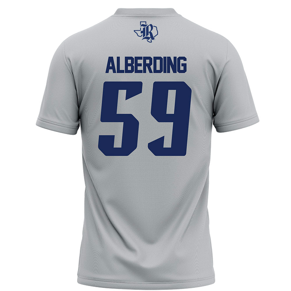 Rice - NCAA Football : Colter Alberding - Grey Football Jersey-1