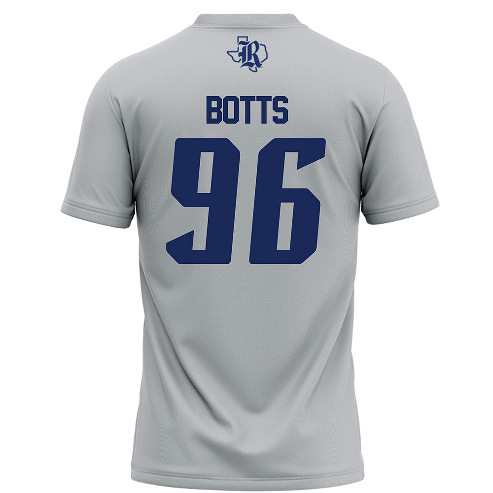 Rice - NCAA Football : Dillan Botts - Grey Football Jersey-1