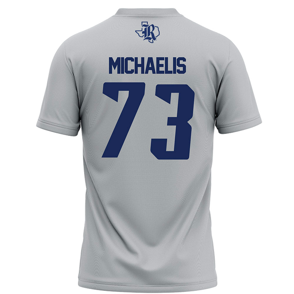 Rice - NCAA Football : Justin Michaelis - Grey Football Jersey-1