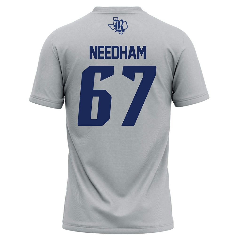 Rice - NCAA Football : Luke Needham - Grey Football Jersey-1