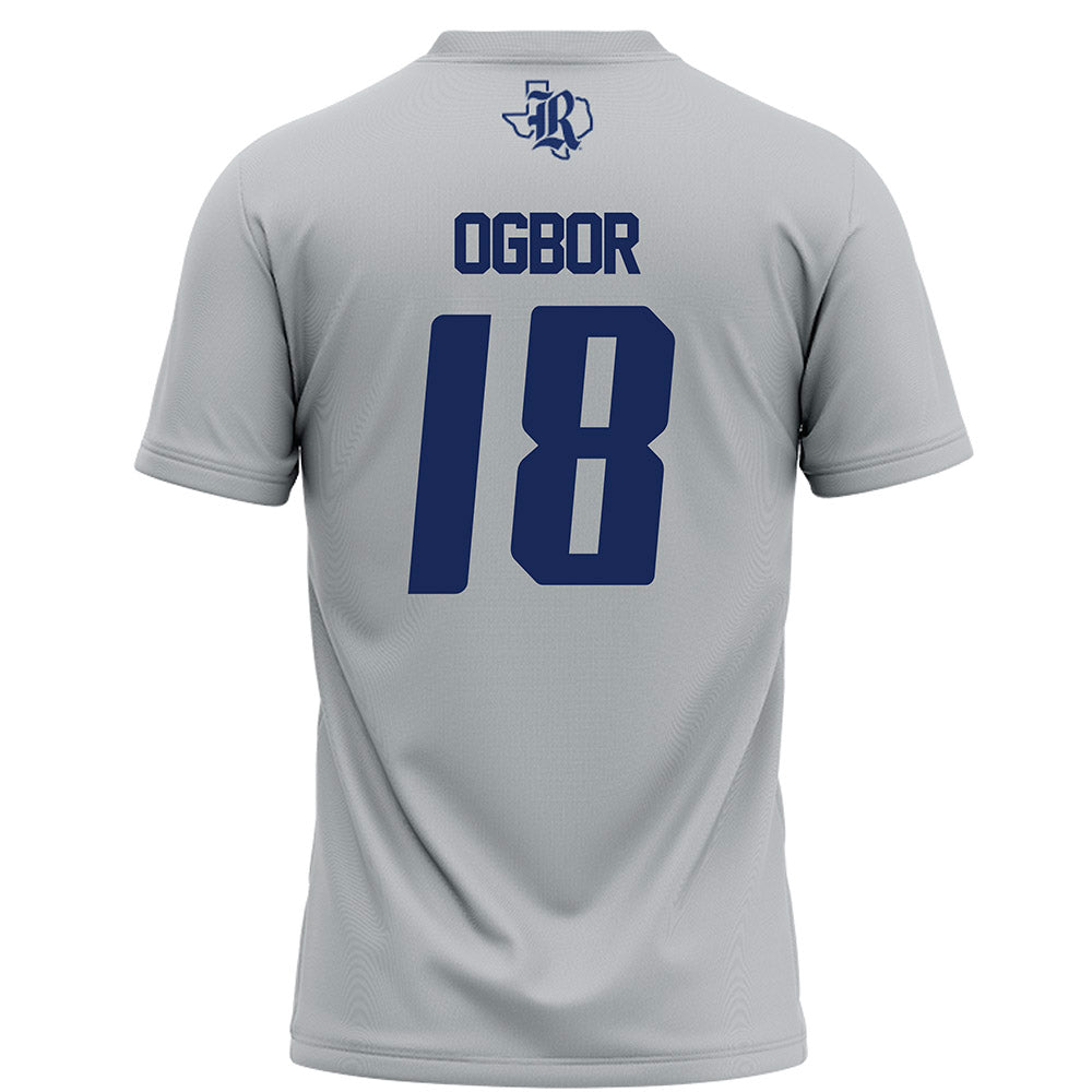 Rice - NCAA Football : Ahran Ogbor - Grey Football Jersey-1