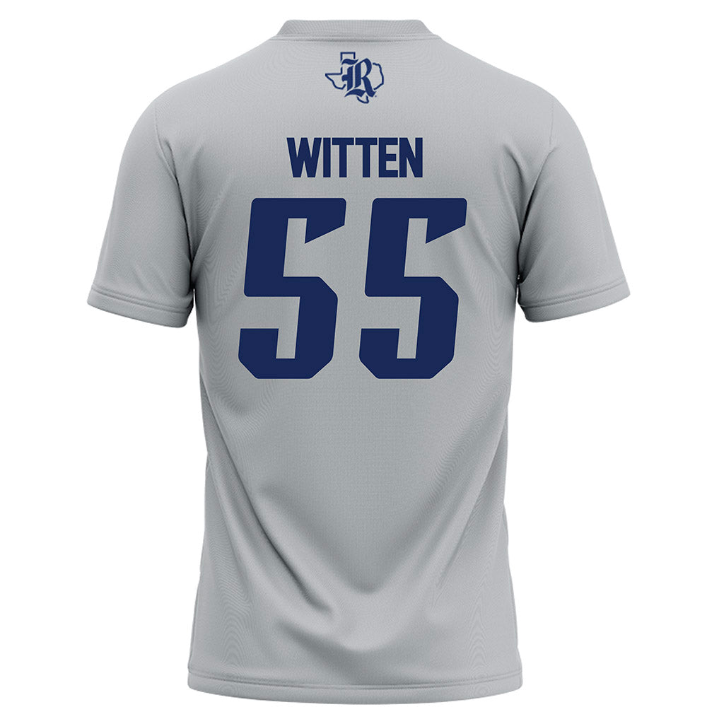 Rice - NCAA Football : CJ Witten - Grey Football Jersey-1