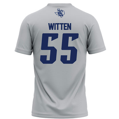 Rice - NCAA Football : CJ Witten - Grey Football Jersey-1