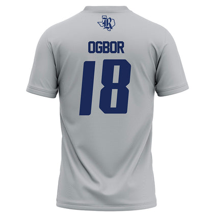 Rice - NCAA Football : Ahran Ogbor - Grey Football Jersey-1