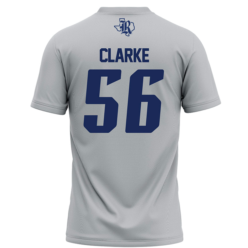 Rice - NCAA Football : Seth Clarke - Grey Football Jersey-1