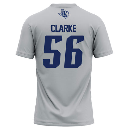 Rice - NCAA Football : Seth Clarke - Grey Football Jersey-1