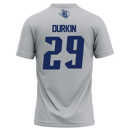 Rice - NCAA Football : Charlie Durkin - Grey Football Jersey-1